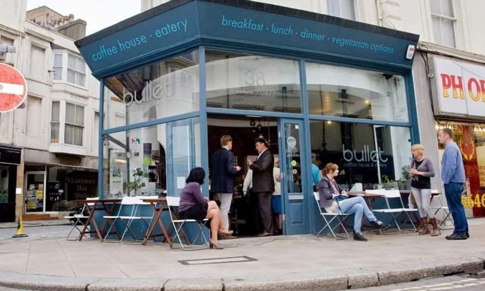 Bullet Coffee House on Robertson Street in Hastings, near the seafront