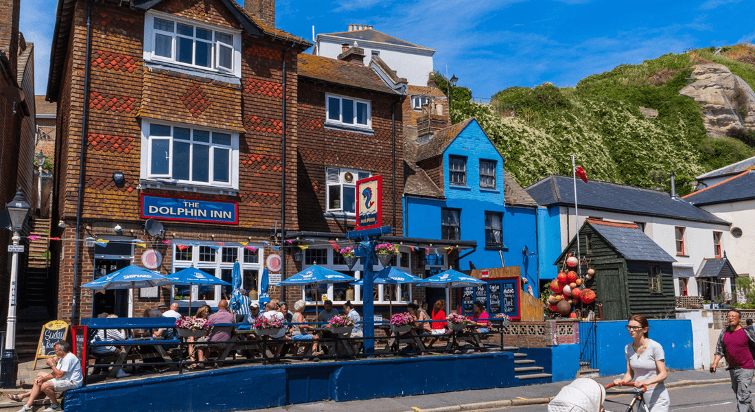 The Dolphin Inn Hastings seaside pub serving fresh seafood and local ales