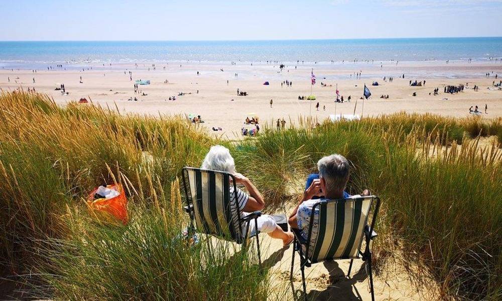 Camber Sands sea view from the dunes